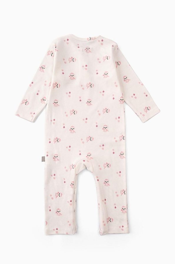Boumini Baby Long Sleeve Snap Romper Pink