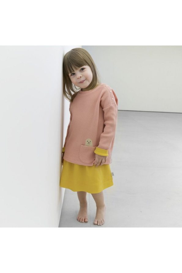 PHOCA Pocket Printed Organic Sweatshirt with Shoulder Snaps