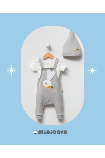 MiniCorn Rabbit Embroidered Cotton Summer Baby Romper