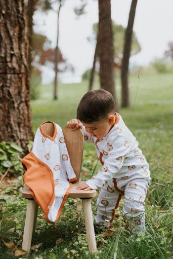 Molica Baby Long Sleeve Printed Organic Cotton Bodysuit