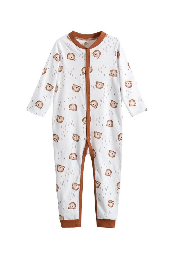 Molica Baby Long Sleeve Printed Organic Cotton Bodysuit