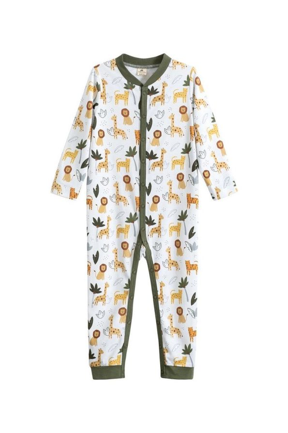 Molica Baby Long Sleeve Printed Organic Cotton Onesie