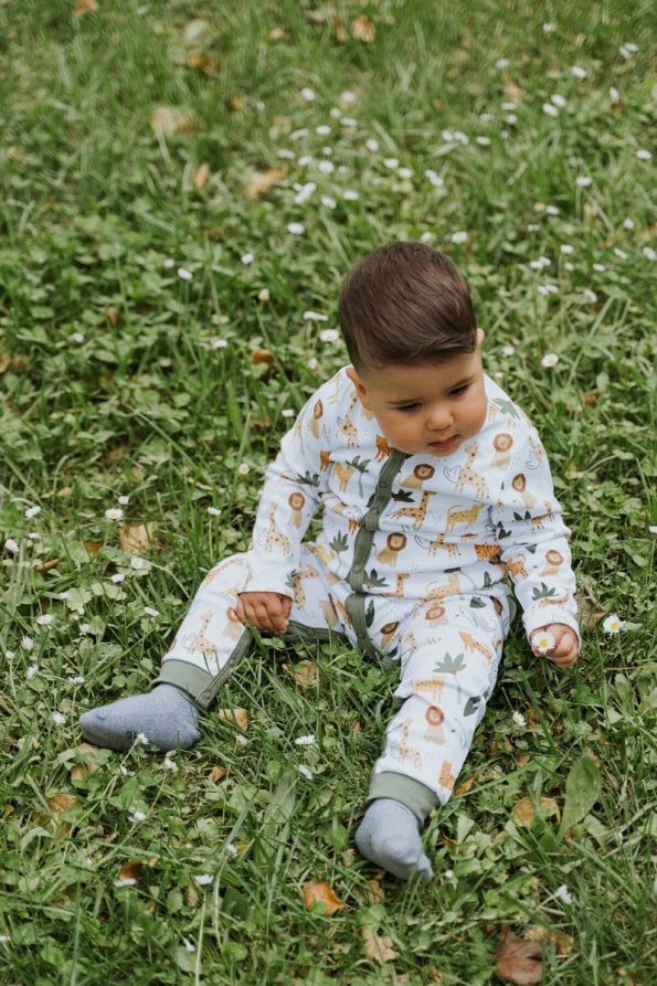 Molica Baby Long Sleeve Printed Organic Cotton Onesie