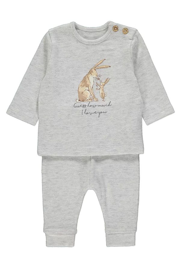 Guess How Much I Love You Gray Baby Outfit