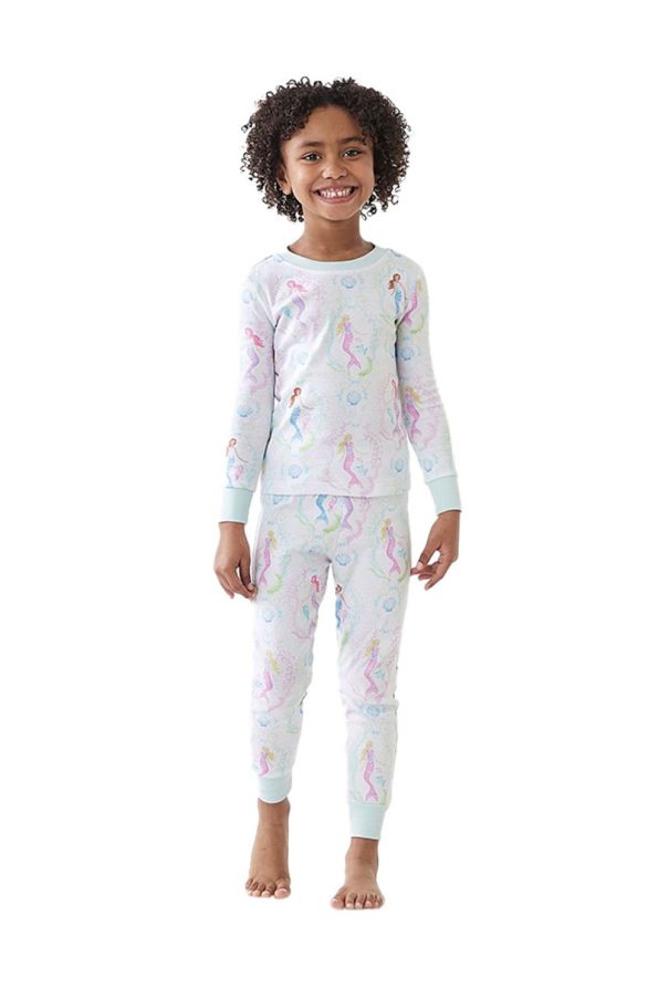 Bailey Mermaid Organic Pajama Set for Girls