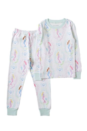 Bailey Mermaid Organic Pajama Set for Girls