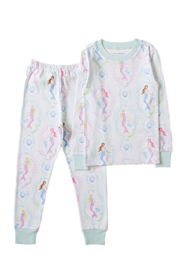 Bailey Mermaid Organic Pajama Set for Girls