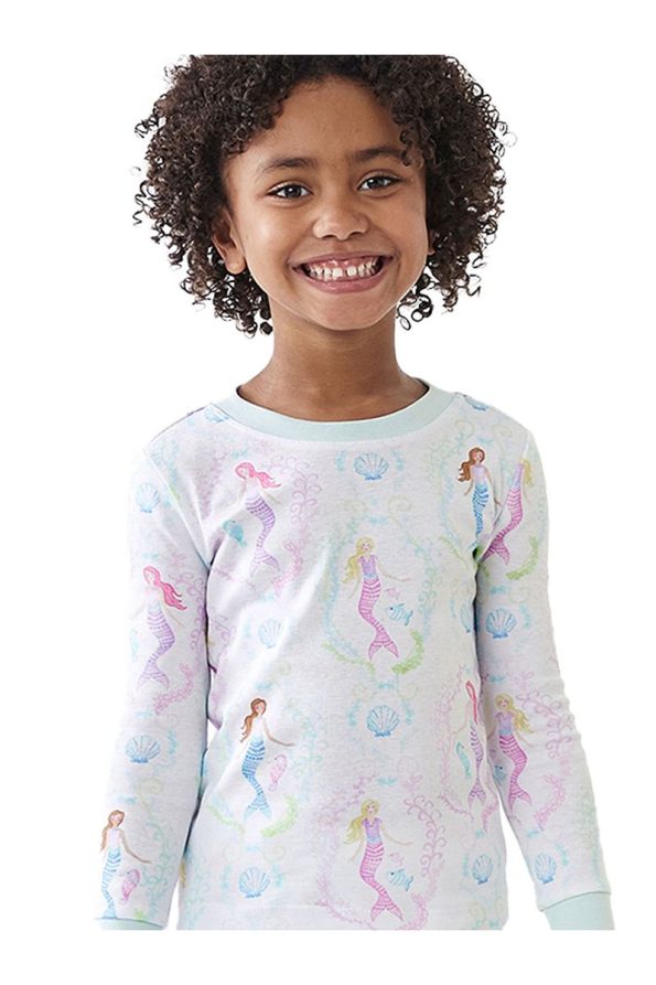 Bailey Mermaid Organic Pajama Set for Girls