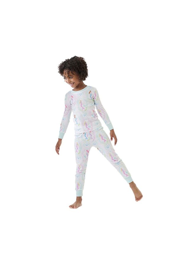 Bailey Mermaid Organic Pajama Set for Girls
