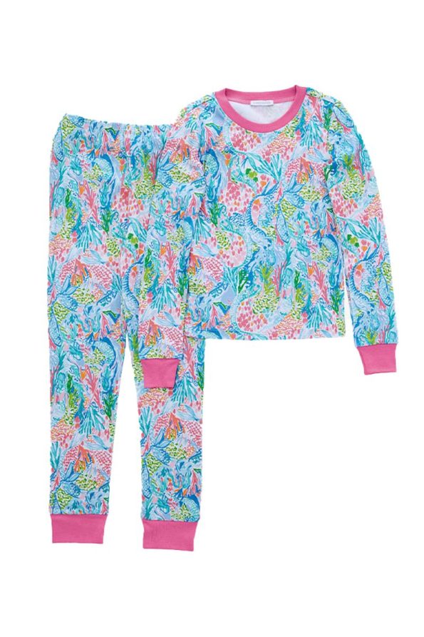 Lilly Pulitzer Mermaid Cove Organic Girls Pajama Set