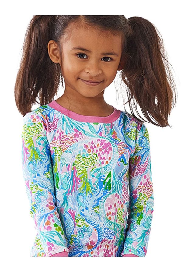 Lilly Pulitzer Mermaid Cove Organic Girls Pajama Set