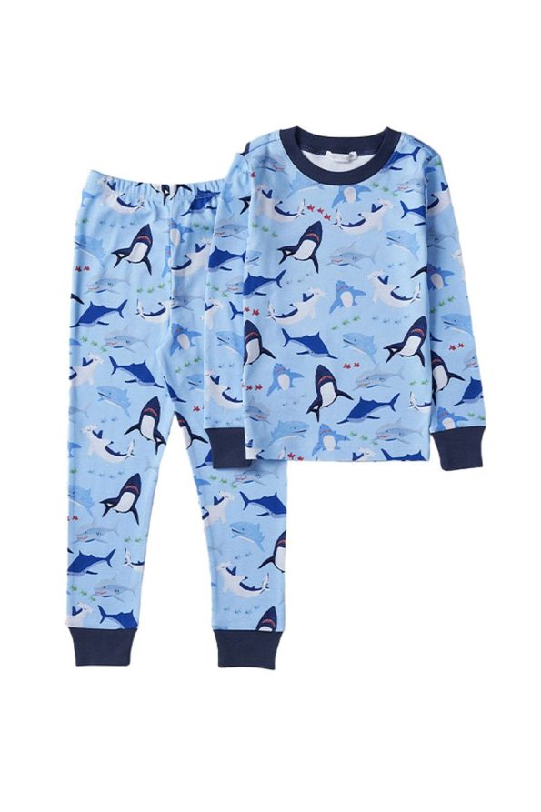 Shark Bite Organic Pajama Set for Boys
