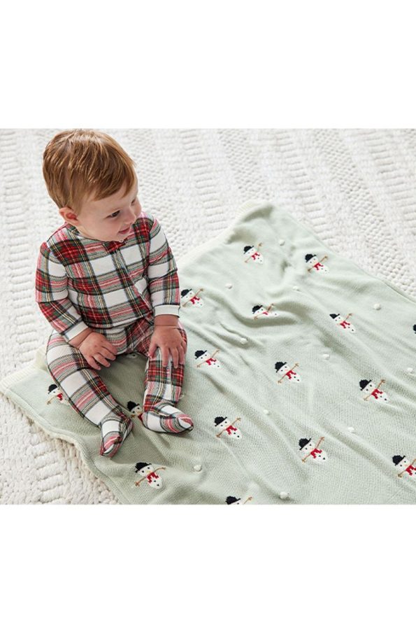 Red Checkered Zip-Up Organic Cotton Baby Romper
