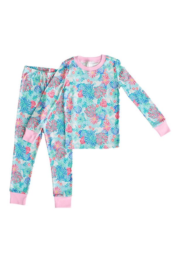 Lilly Pulitzer Unicorns in Bloom Organic Pajama Set for Girls