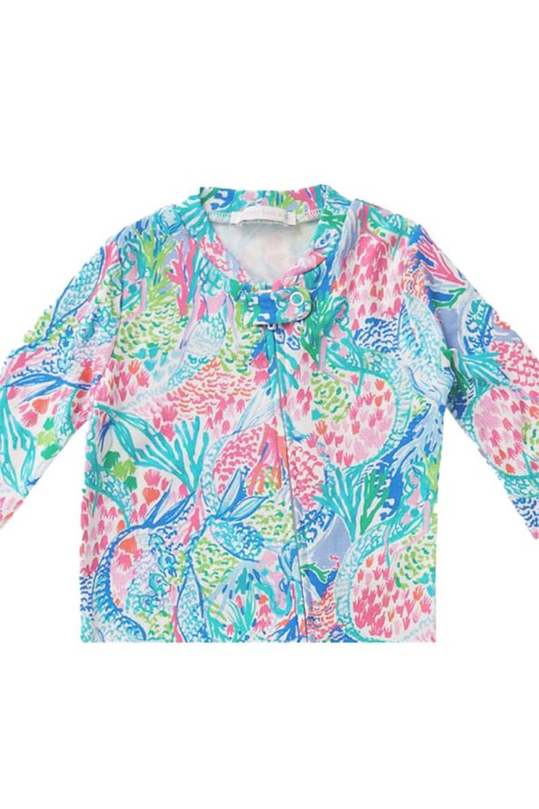 Lilly Pulitzer Mermaid Cove Organic Cotton Zip-Up Baby Romper