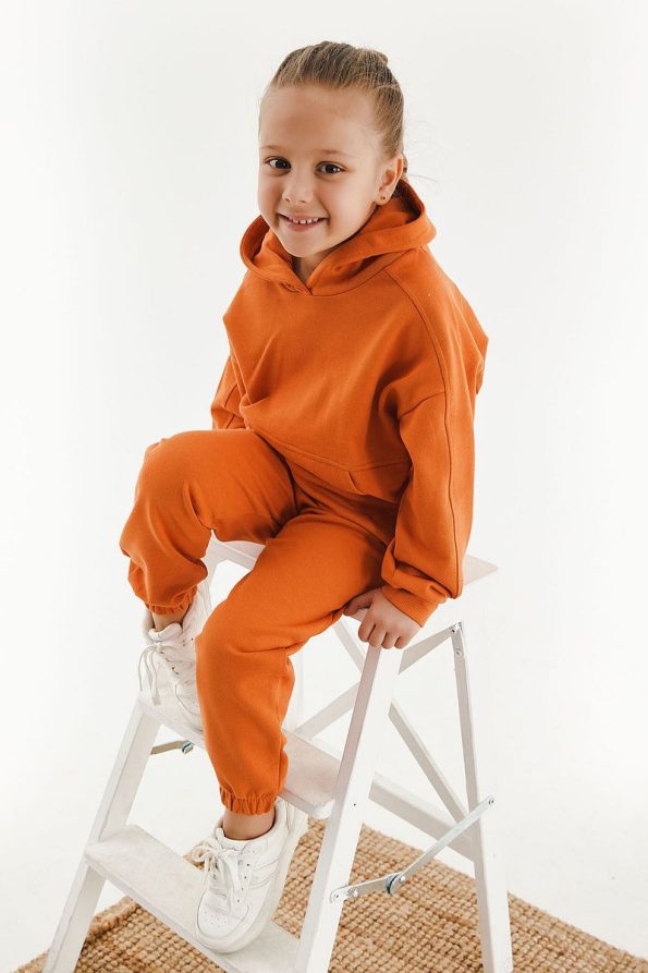 Rolypoly Hooded Brick Red Girls' Tracksuit
