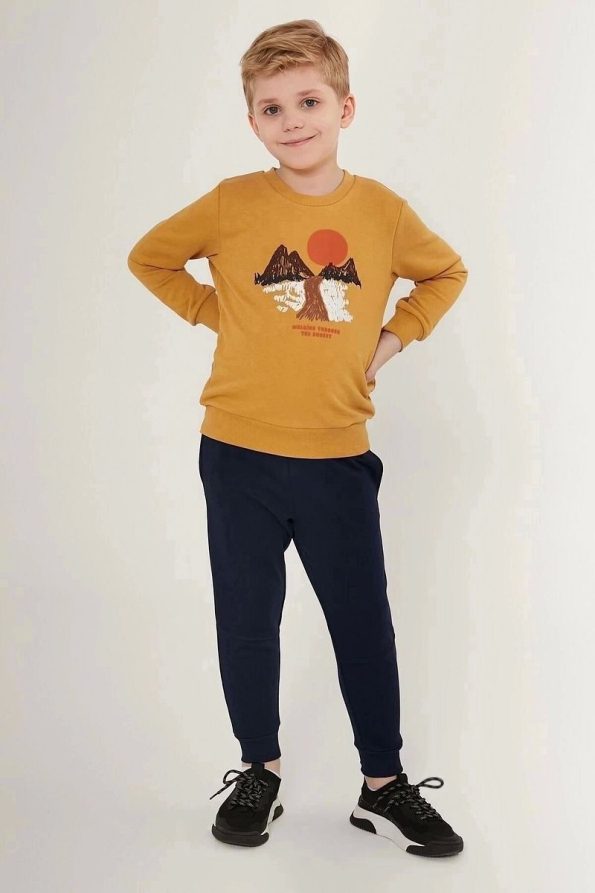 Rolypoly Sunset Brown Boys' Tracksuit