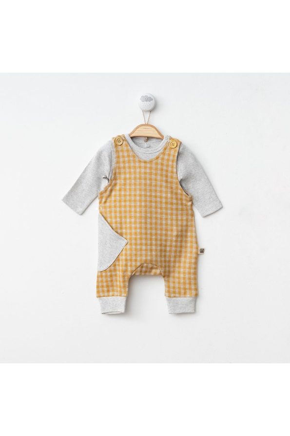 Minimus Newborn Cotton Overall and Sweatshirt Set for Boys and Girls