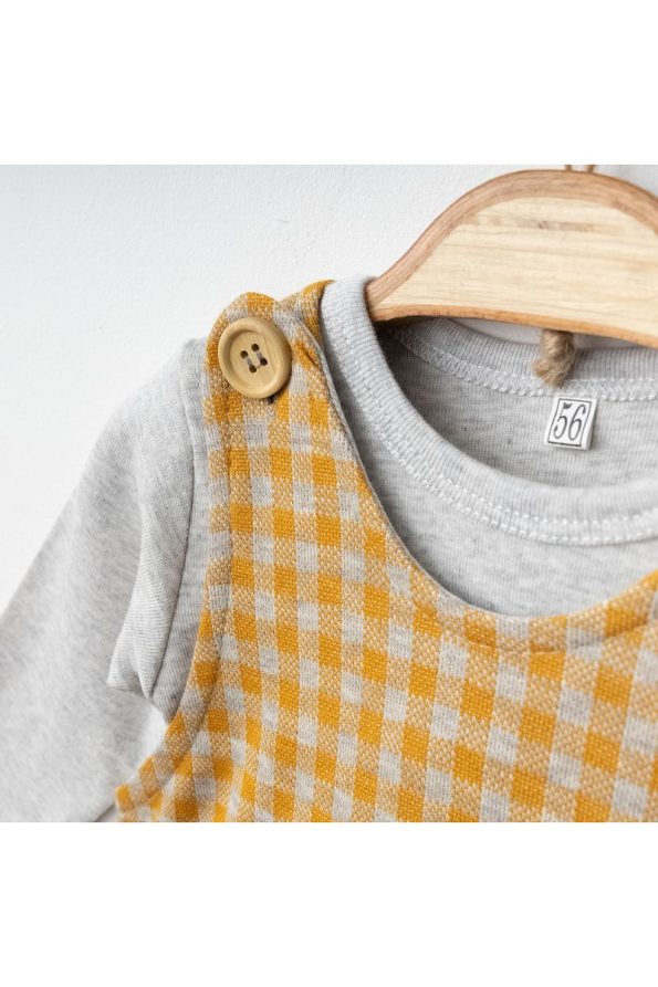 Minimus Newborn Cotton Overall and Sweatshirt Set for Boys and Girls
