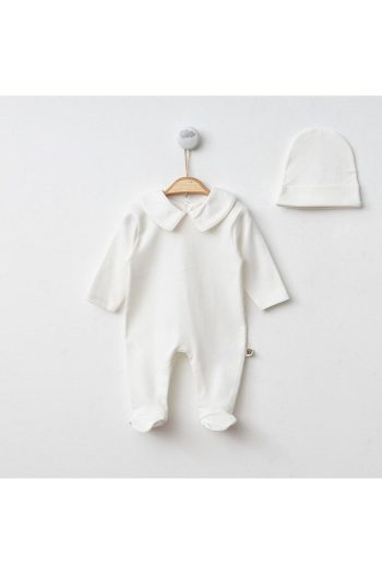 Minimus Newborn Cotton Baby Romper and Hat Set for Boys and Girls 0-6 Months
