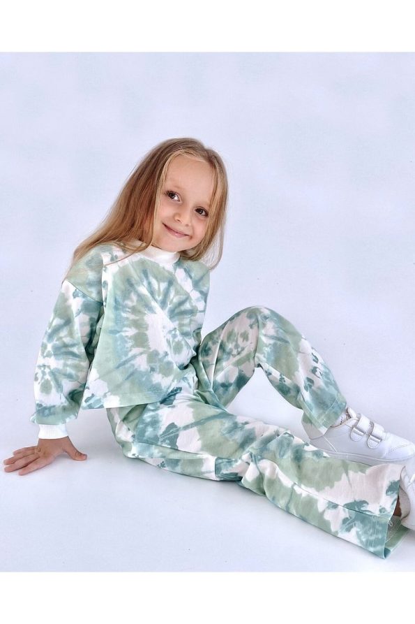 le petit sole Girls' Tie-Dye Matching Set