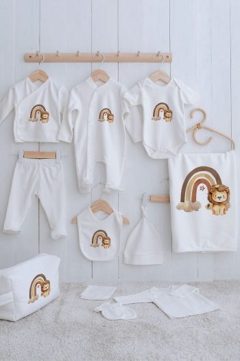 Tuğba Swan Organic 11-Piece Hospital Set - Little Baby - Lion Rainbow