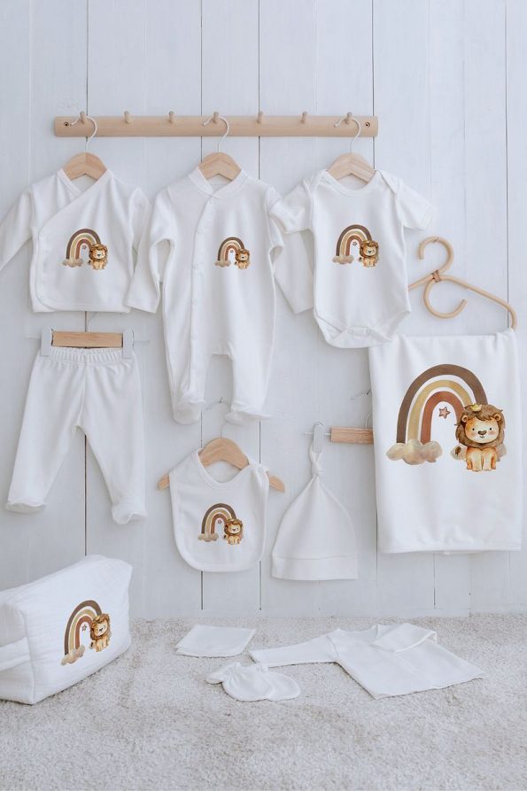 Tuğba Swan Organic 11-Piece Hospital Set - Little Baby - Lion Rainbow