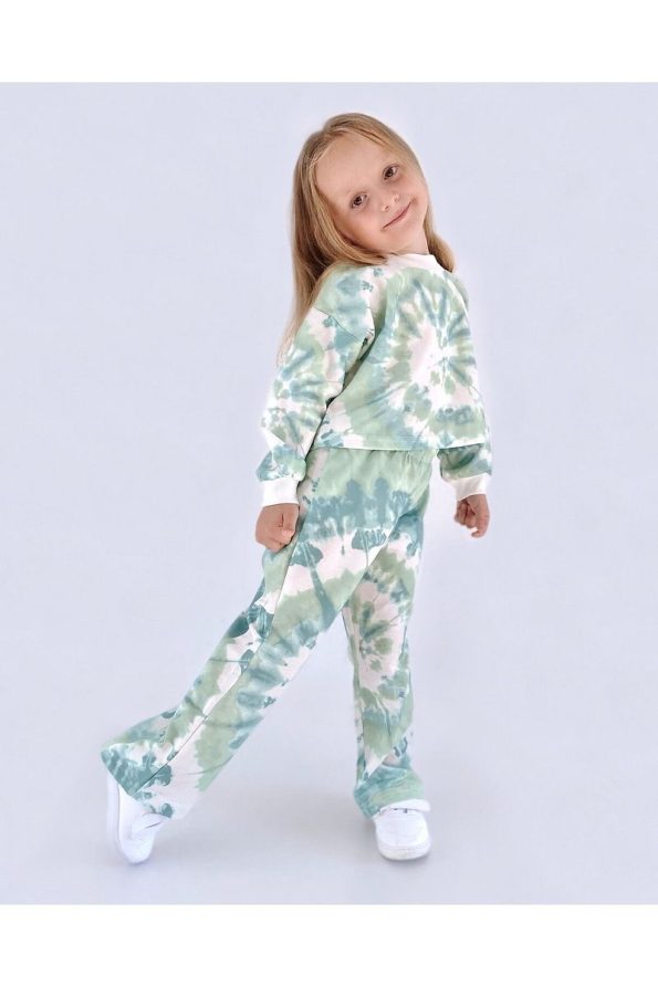 le petit sole Girls' Tie-Dye Matching Set
