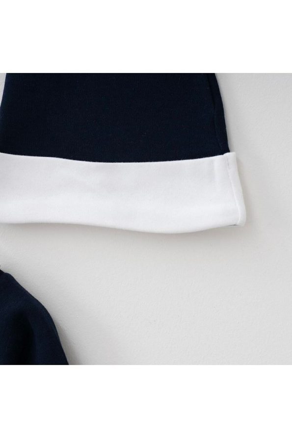 Minimus Newborn Baby Boys' Cotton Bodysuit Set with Gloves and Hat in Navy