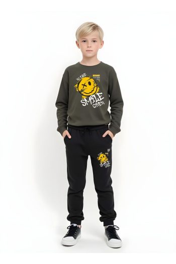 FYK KIDS Boys' Printed Round Neck Pajama Set