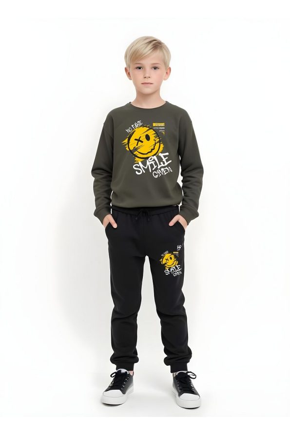 FYK KIDS Boys' Printed Round Neck Pajama Set