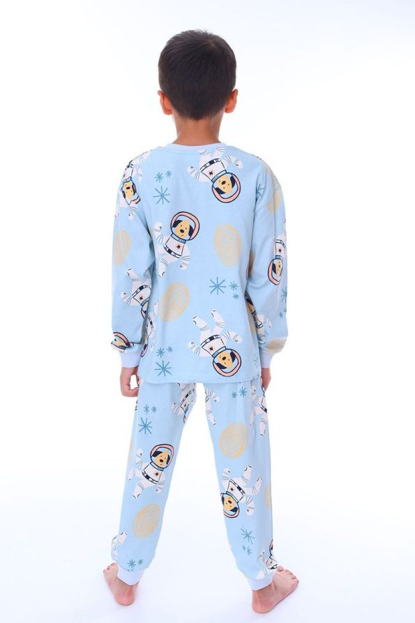 ZUZUNGA Cute Astronaut Bobi Blue Kids Pajama Set