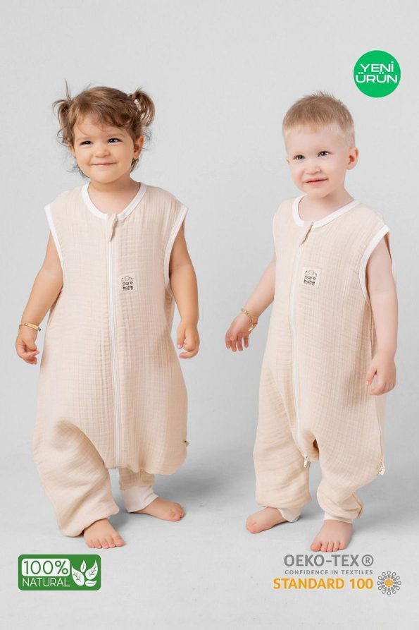 Sarebaby Muslin Sleep Bag 0.5 Tog Summer Sleep Bag Oeko-Tex Certified 100% Natural Cotton