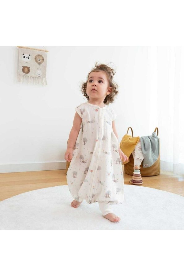Owli Lovelayers Double Layer Muslin Sleep Bag Forest