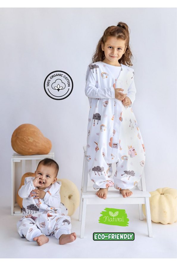 Las Vivas Kids Organic Cotton Winter Sleep Bag with Unicorn Design