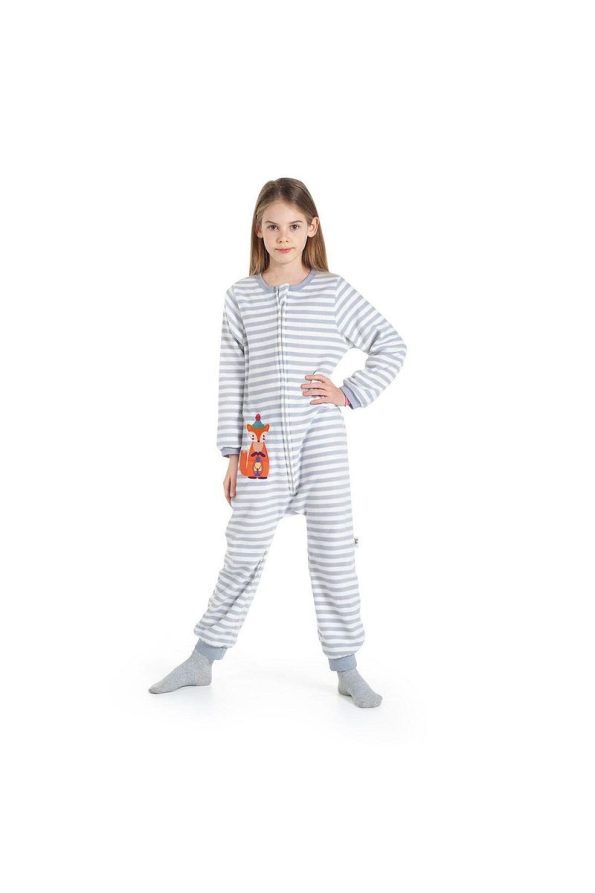 Owli Girls' Gray Fleece Pajama