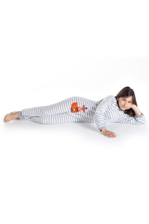 Owli Girls' Gray Fleece Pajama