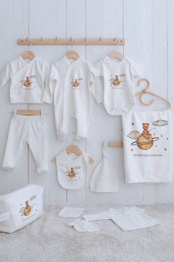 Tuğba Swan Organic 11-Piece Hospital Set - Star-Holding Bear