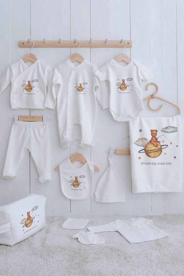 Tuğba Swan Organic 11-Piece Hospital Set - Star-Holding Bear