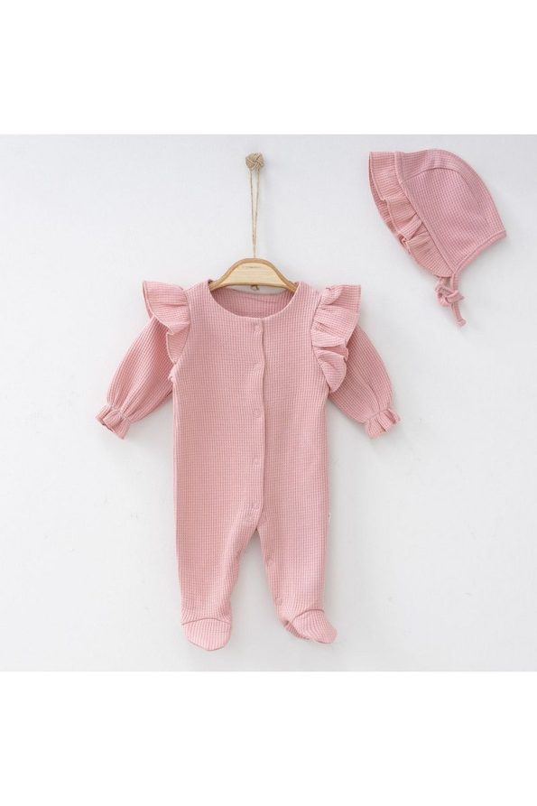 Minimus Newborn Girl Romper Set with Hat