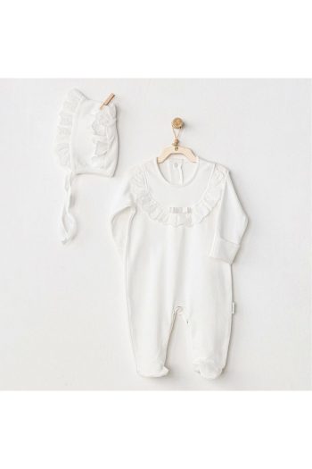 Andy Wawa Petit Love Baby Romper Set Ecru