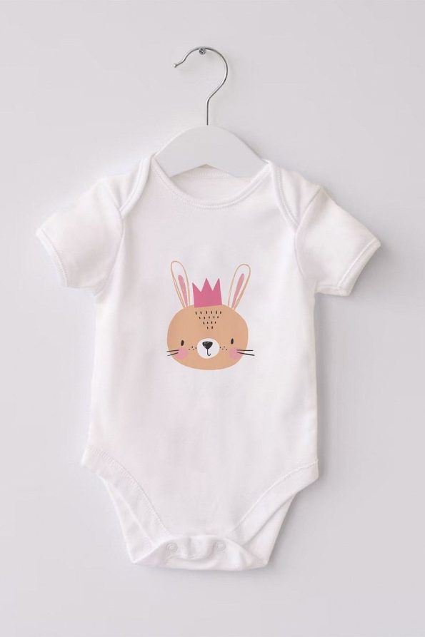 Lilabio 100% Organic Cotton 3-Pack Printed Short Sleeve Baby Bodysuit Panda