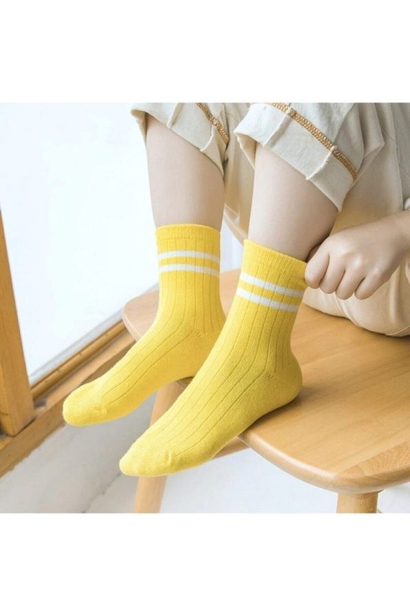 10 Pairs of Children's Colorful Sock Socks with Circle Pattern