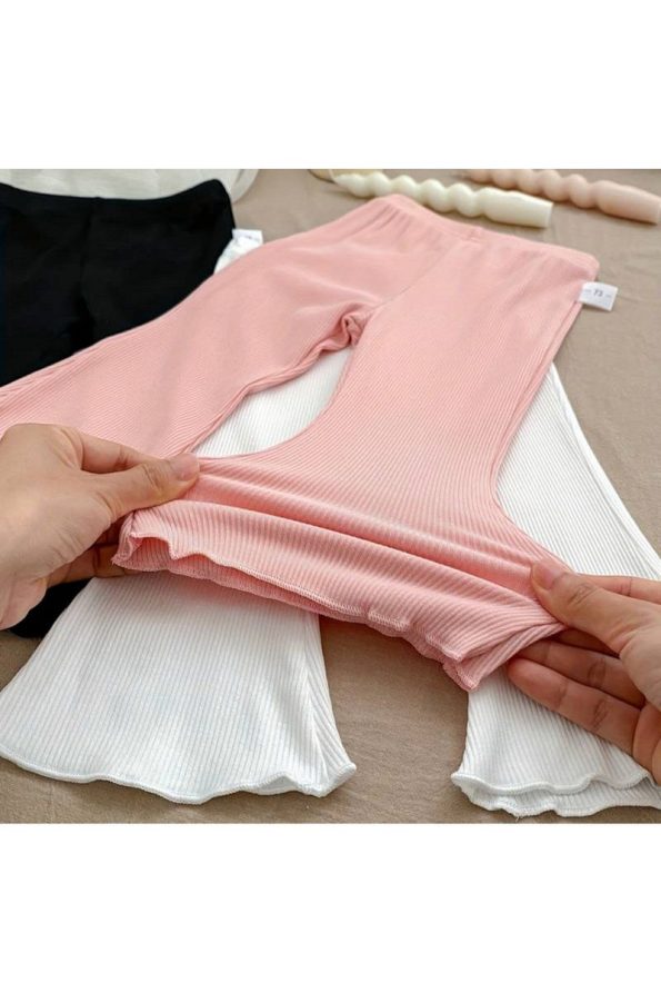 3-Piece Girls' Baby and Kids' Comfortable Wide-Leg Leggings