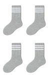 4 Pairs of Kids' Striped Seasonal Socks