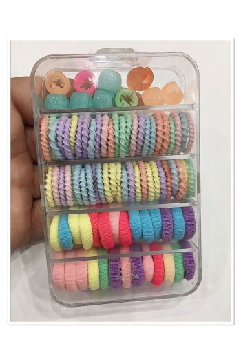 NEW HİLL Hair Braid Elastic Hair Tie and Beads Set