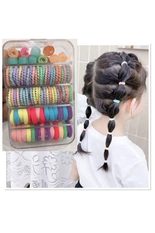 NEW HİLL Hair Braid Elastic Hair Tie and Beads Set
