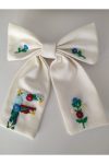 Sare Kids Clothing Organic F Letter Knitted Hair Clip for Girls