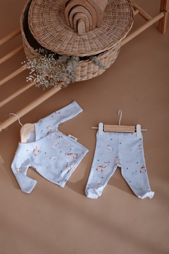 Lilou Lilian Organic Cotton Kimono & Footed Pants