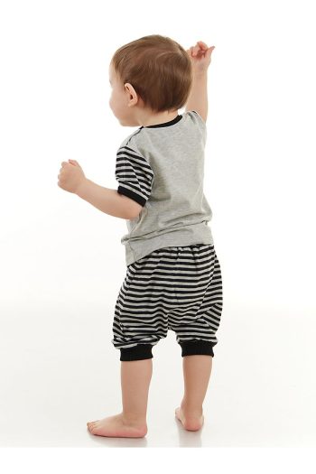 Denokids Raccoon Boys Baby T-Shirt and Capri Shorts Set